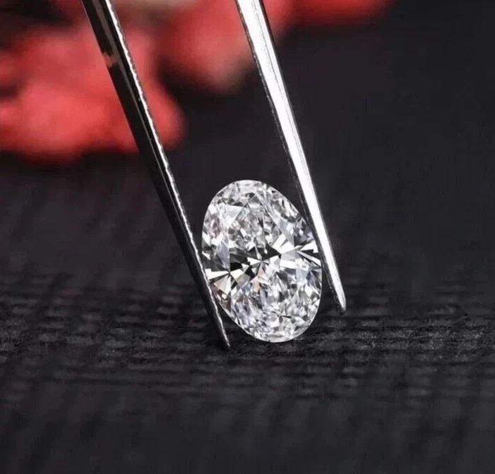 5.30 Ct Loose Moissanite Oval Cut 10 x 12 mm D Color, IF Clarity -AGL Certified