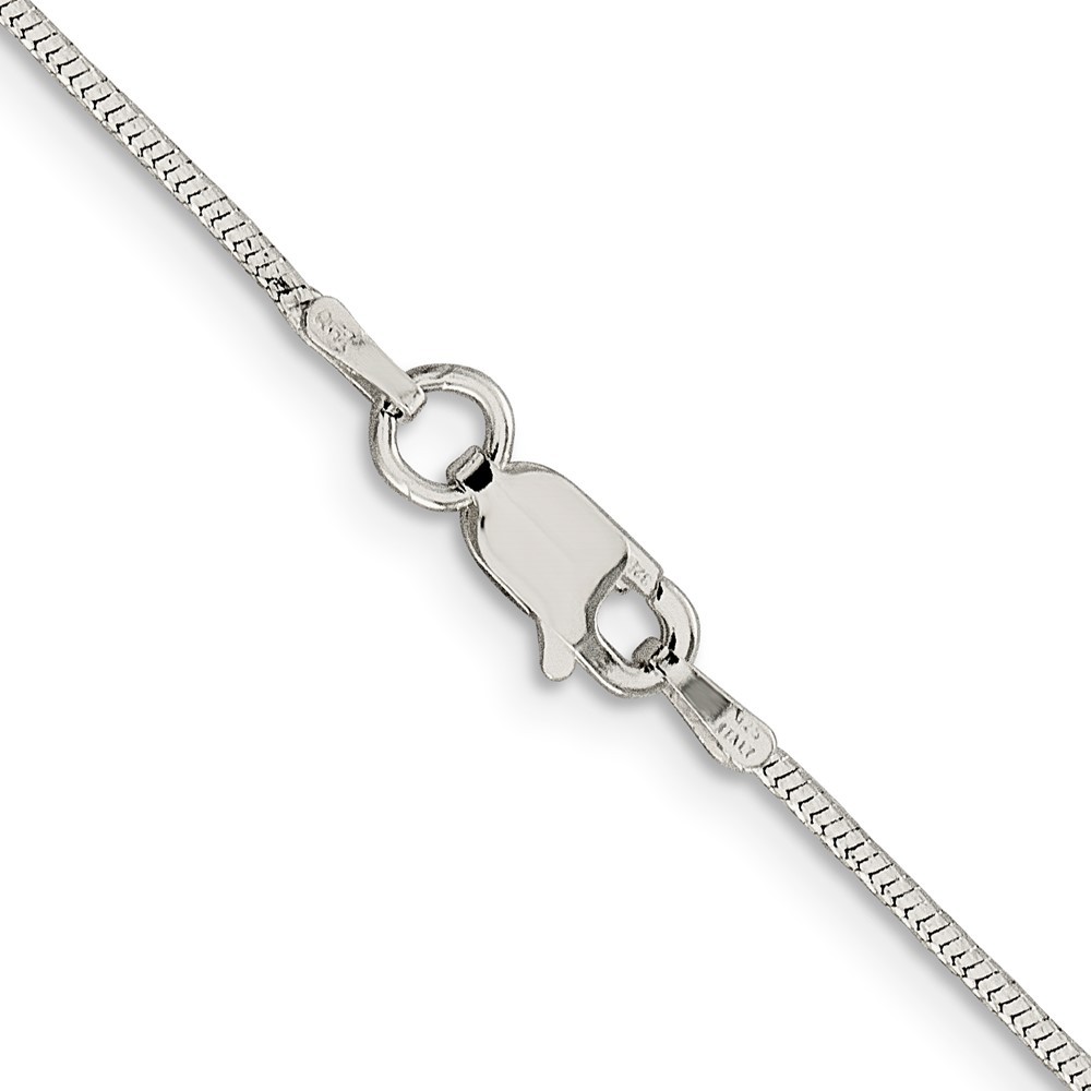 Sterling Silver 1.25mm Diamond-cut Snake Chain Necklace