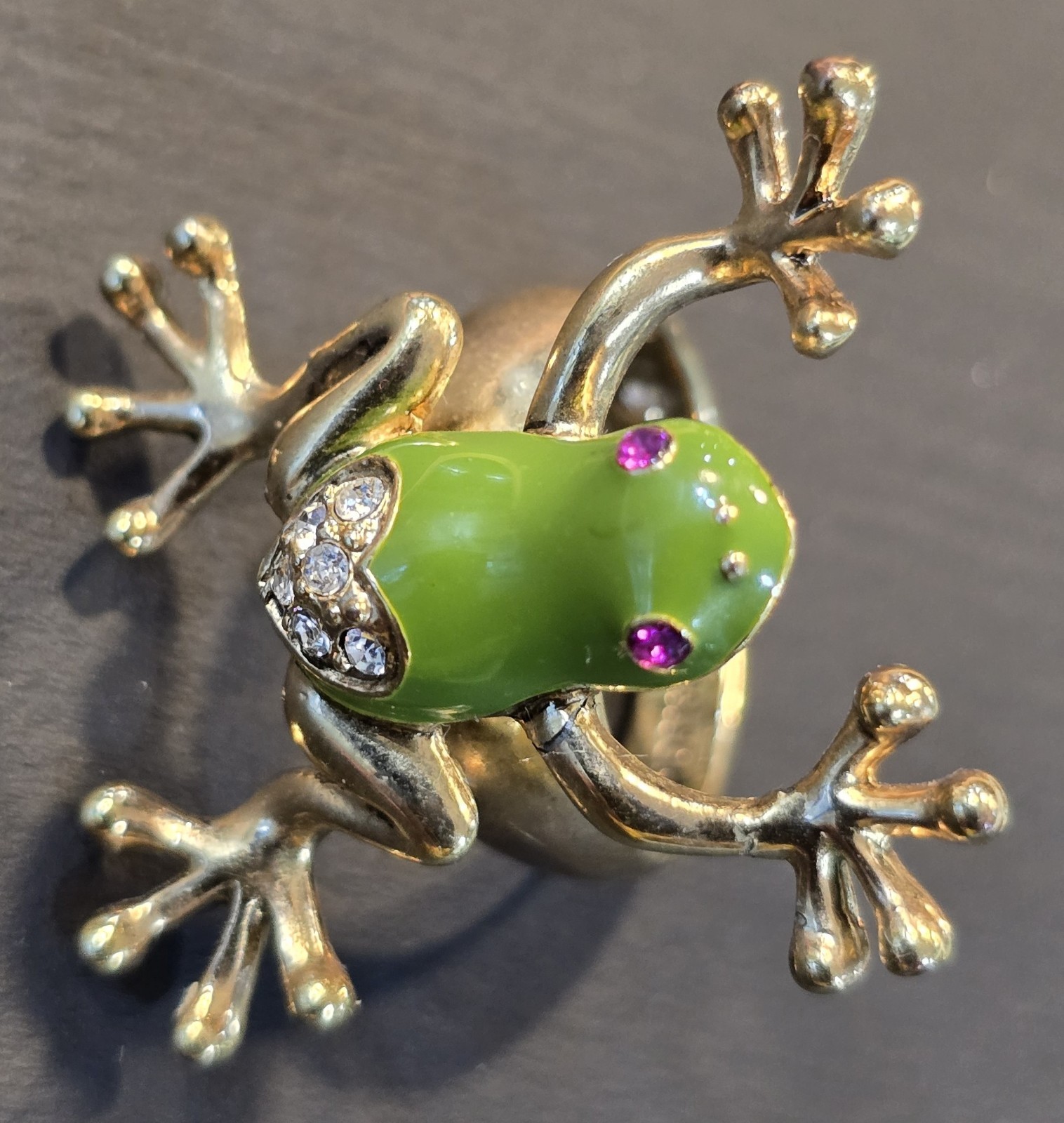 Vintage Betsey Johnson Frog Prince Ring – Size 7