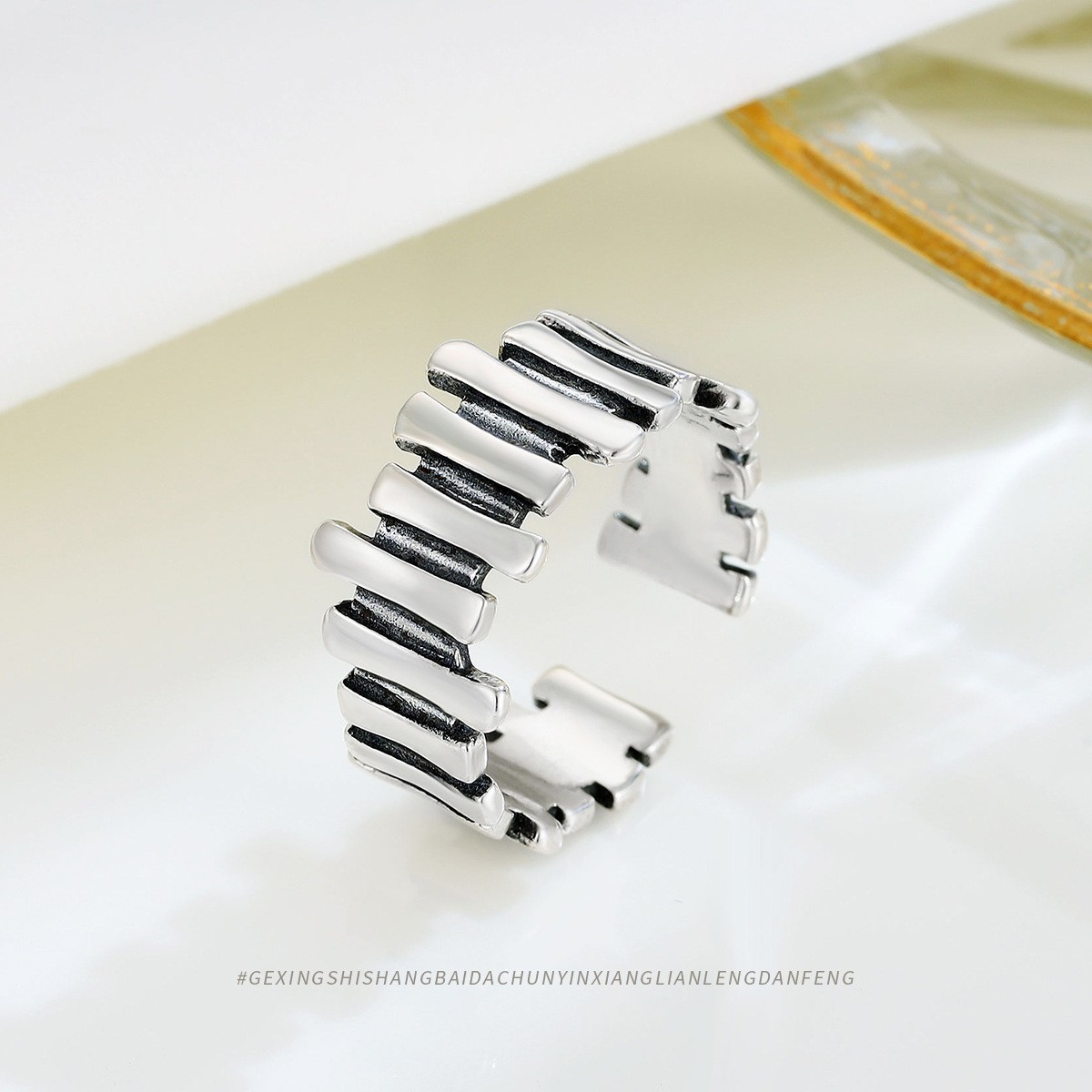 Retro Irregular Sawtooth Simple Open Ring Women’s Casual Fashion Accessoriess