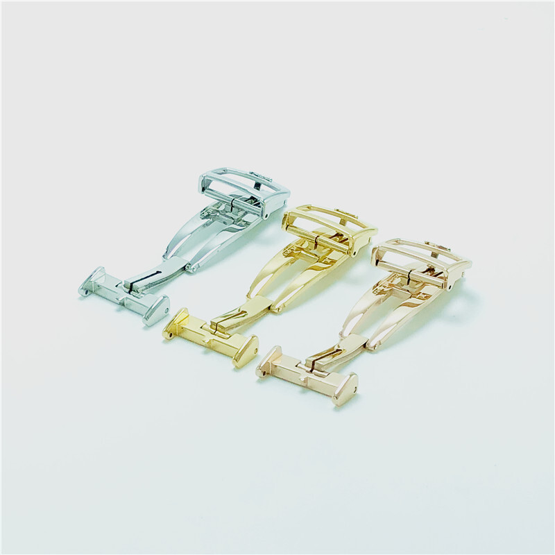 Quality Stainless Steel Watch Buckle Butterfly Clasp 18mm Fits Jaeger LeCoultre