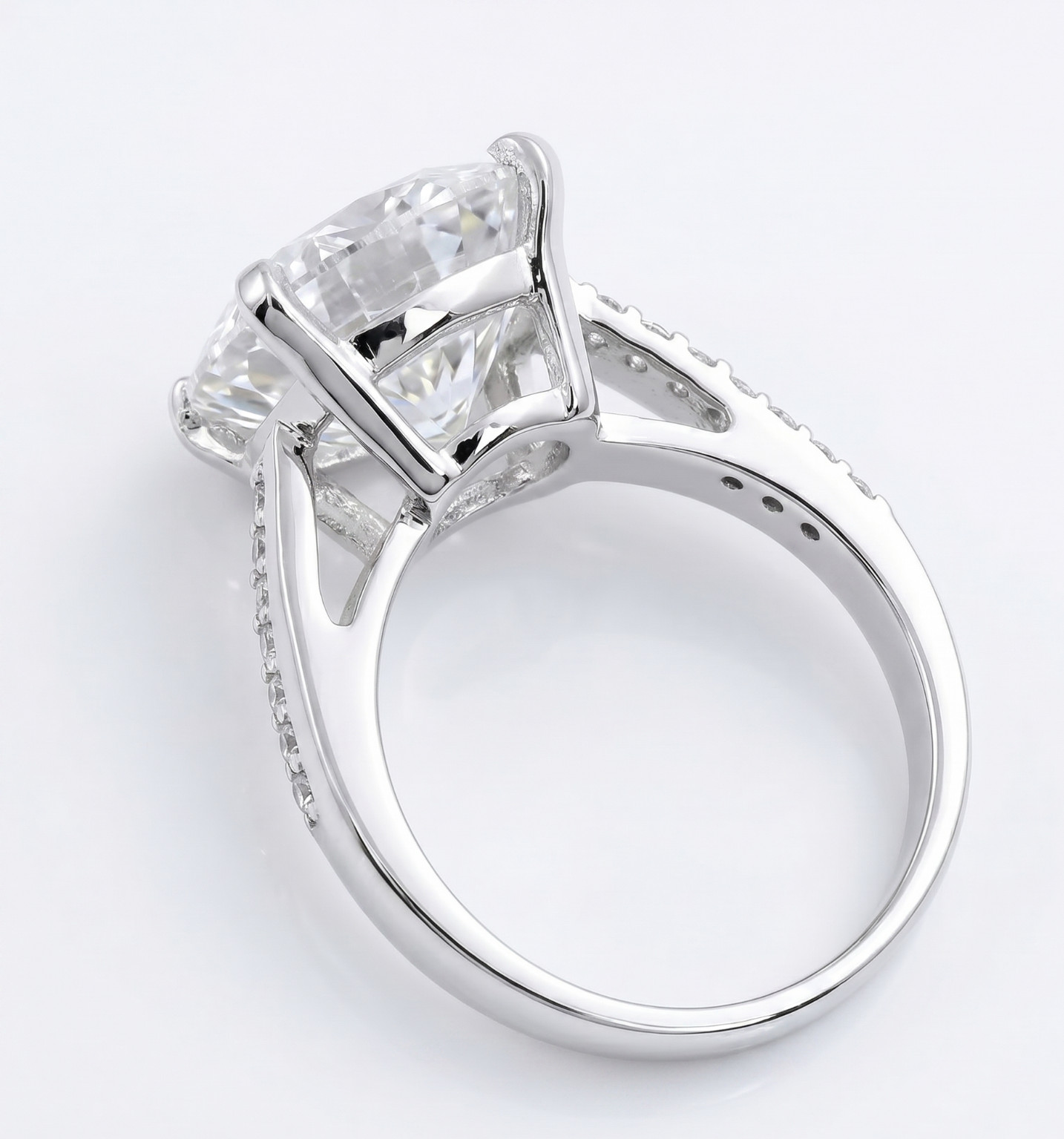 RARE 6.00 Ct Certified Round Cut White Natural Diamond Ring White Gold Finish