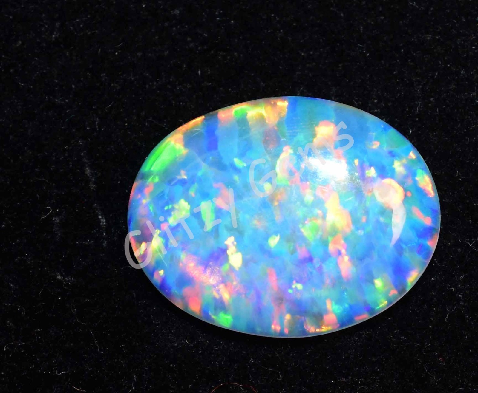Natural Milky White Play Of Color Fire Opal 5.25 Ct Cabo Certified Gemstone