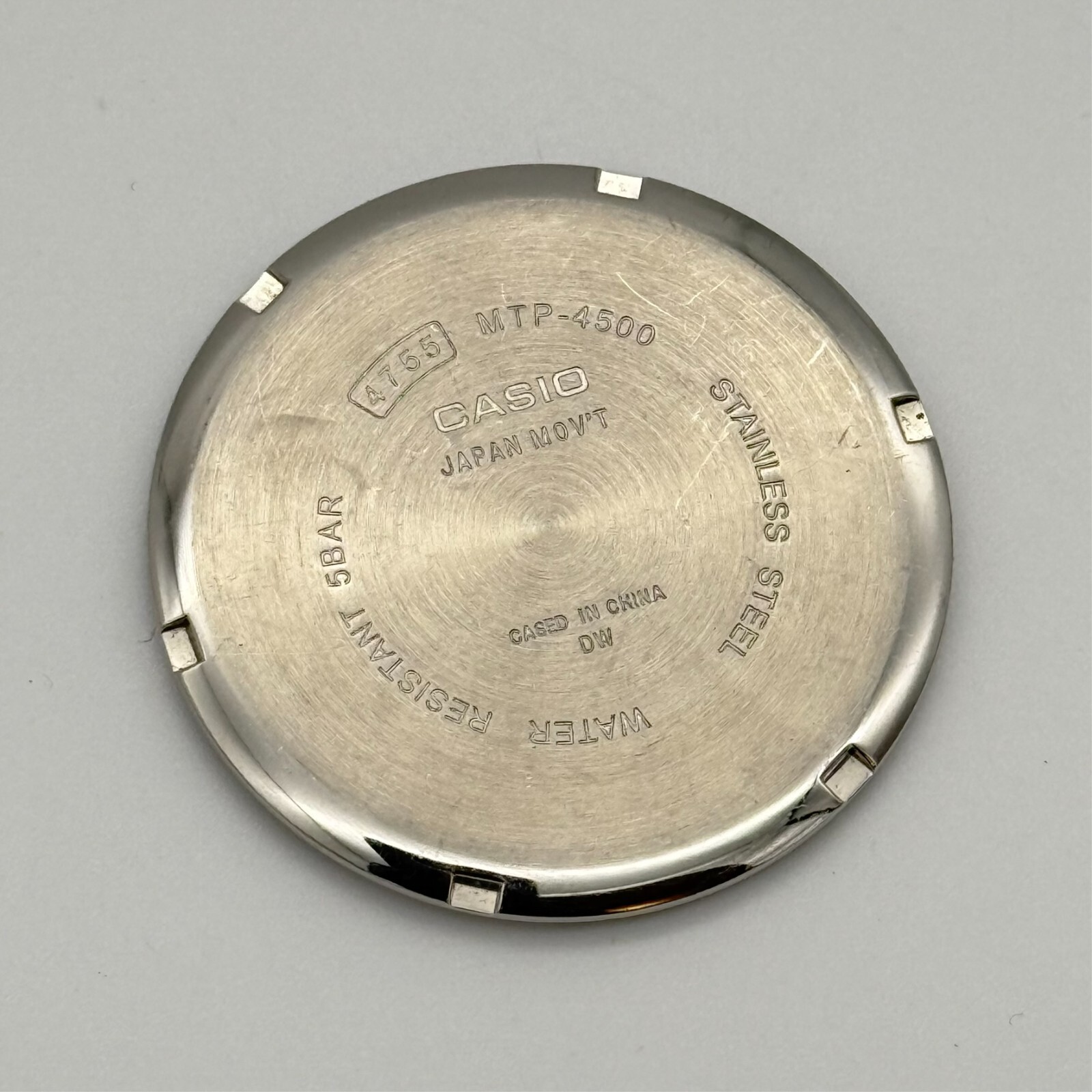 Men’s CASIO Stainless Steel Screw-Down Case Back for MTP-4500 (4755)