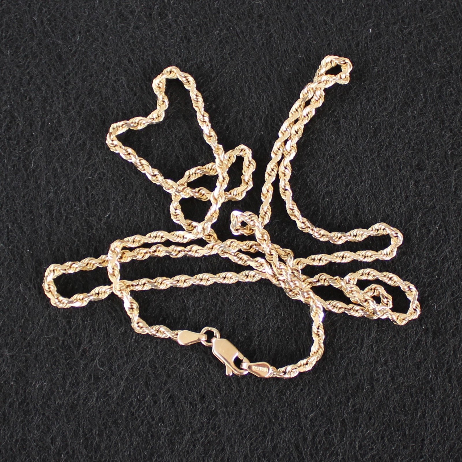 10K Yellow Gold 3mm ROPE Chain 24″ Necklace, 11.1 grams, Signed Midas 104 10k