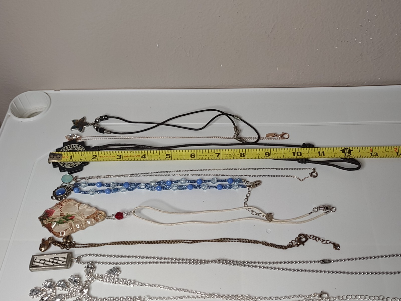 Lot Of 12 Pendant Necklaces Heart, Rabbit, Star, Anchor, Music Necklace Lot P33