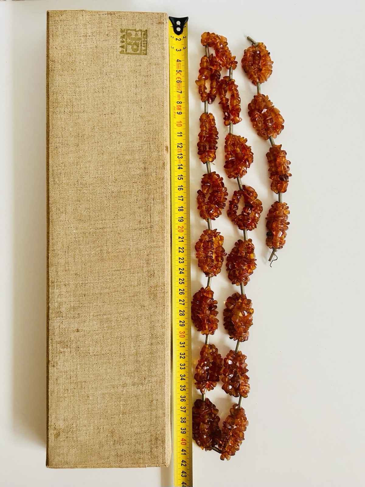 1980 amber set 3.9 oz box tag Daile Klaipeda huge necklace and bracelet