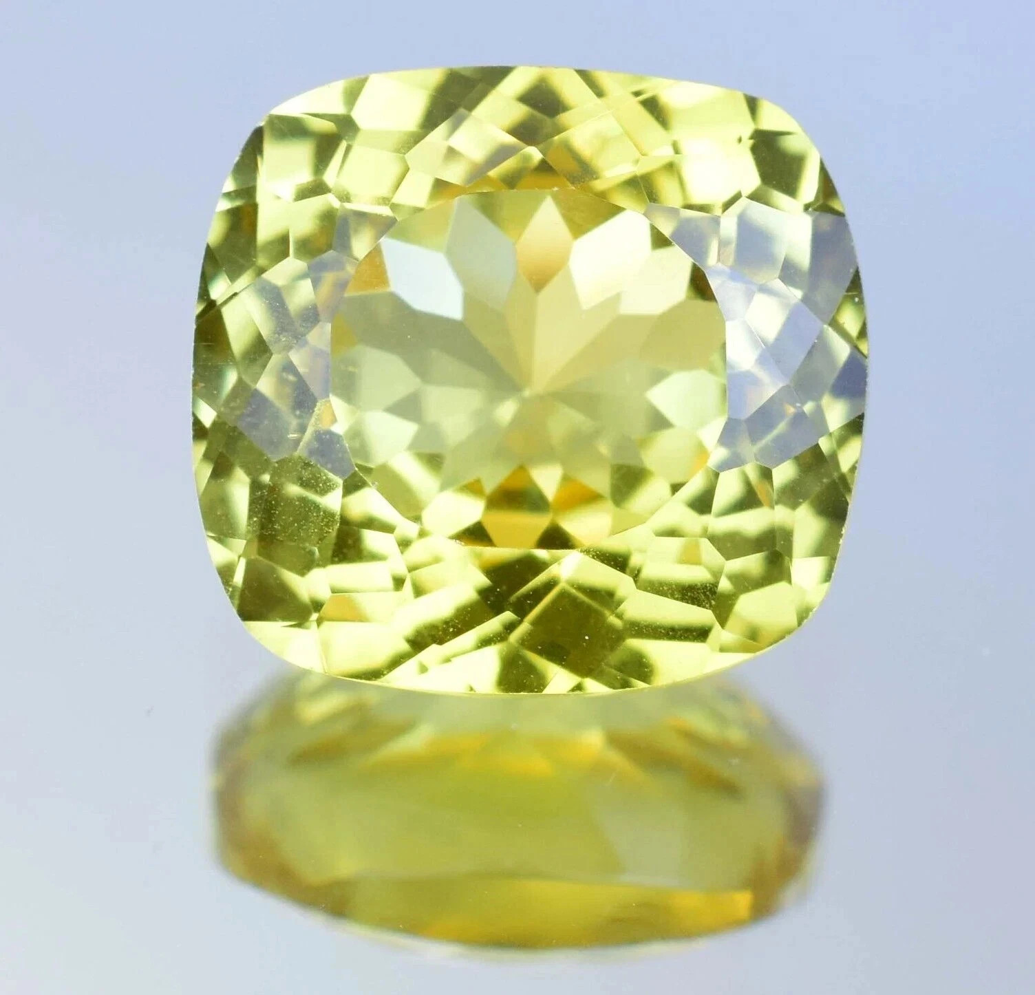 Natural 15 Ct Yellow Sapphire Cushion Cut Loose Faceted AGL Certified Gemstone