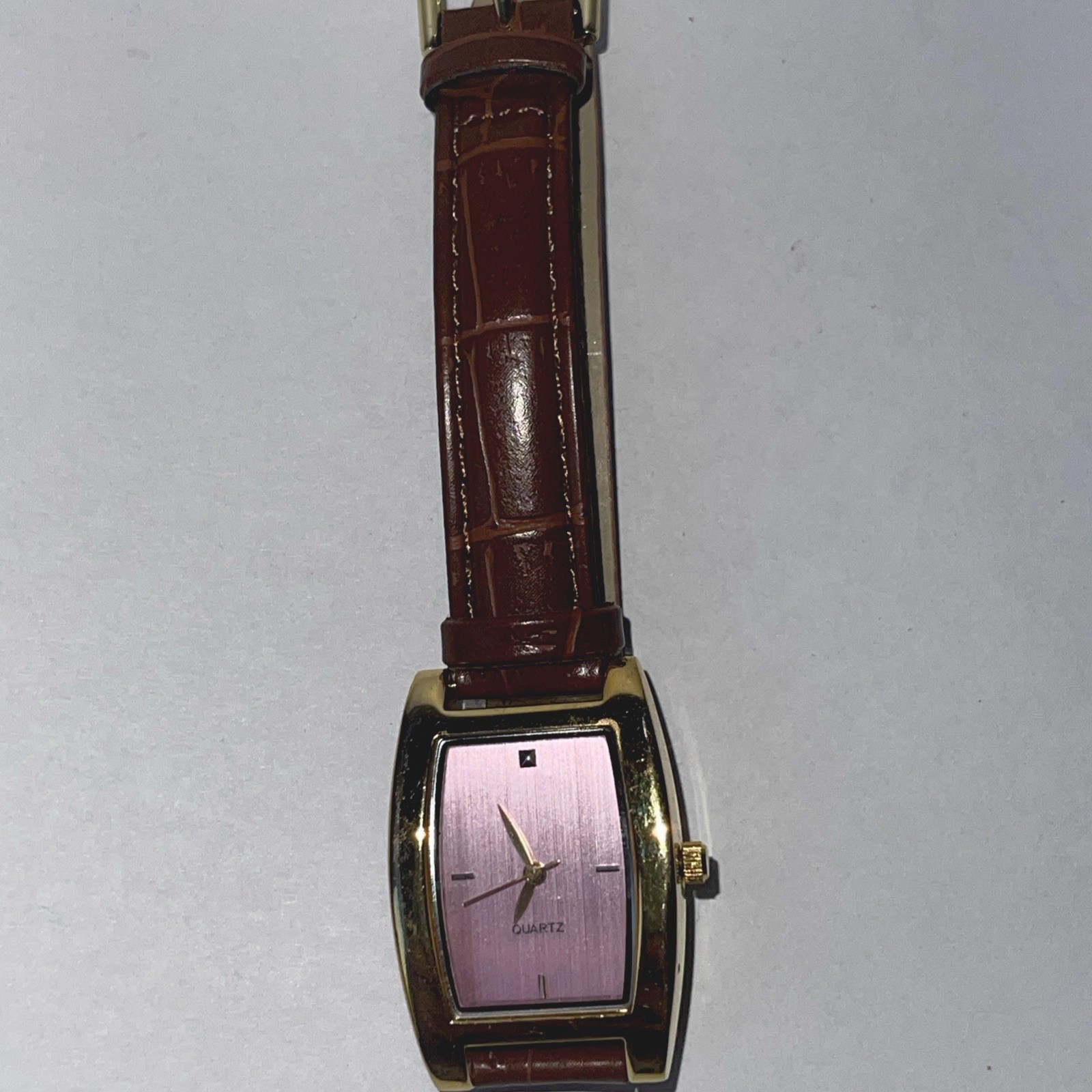 Women’s Retro Rectangle Leather Strap Quartz Wrist Watch Simple Date Dress Watch