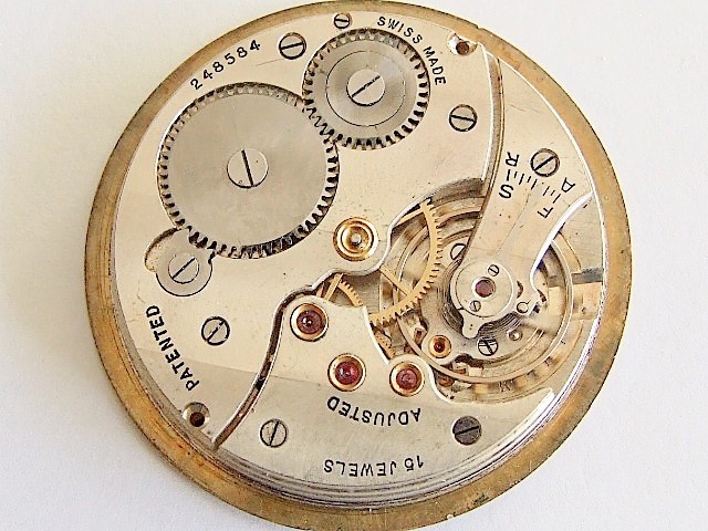Cyma cal.777 J.W. Benson 17”’ pocket watch movement, dial & hands, working