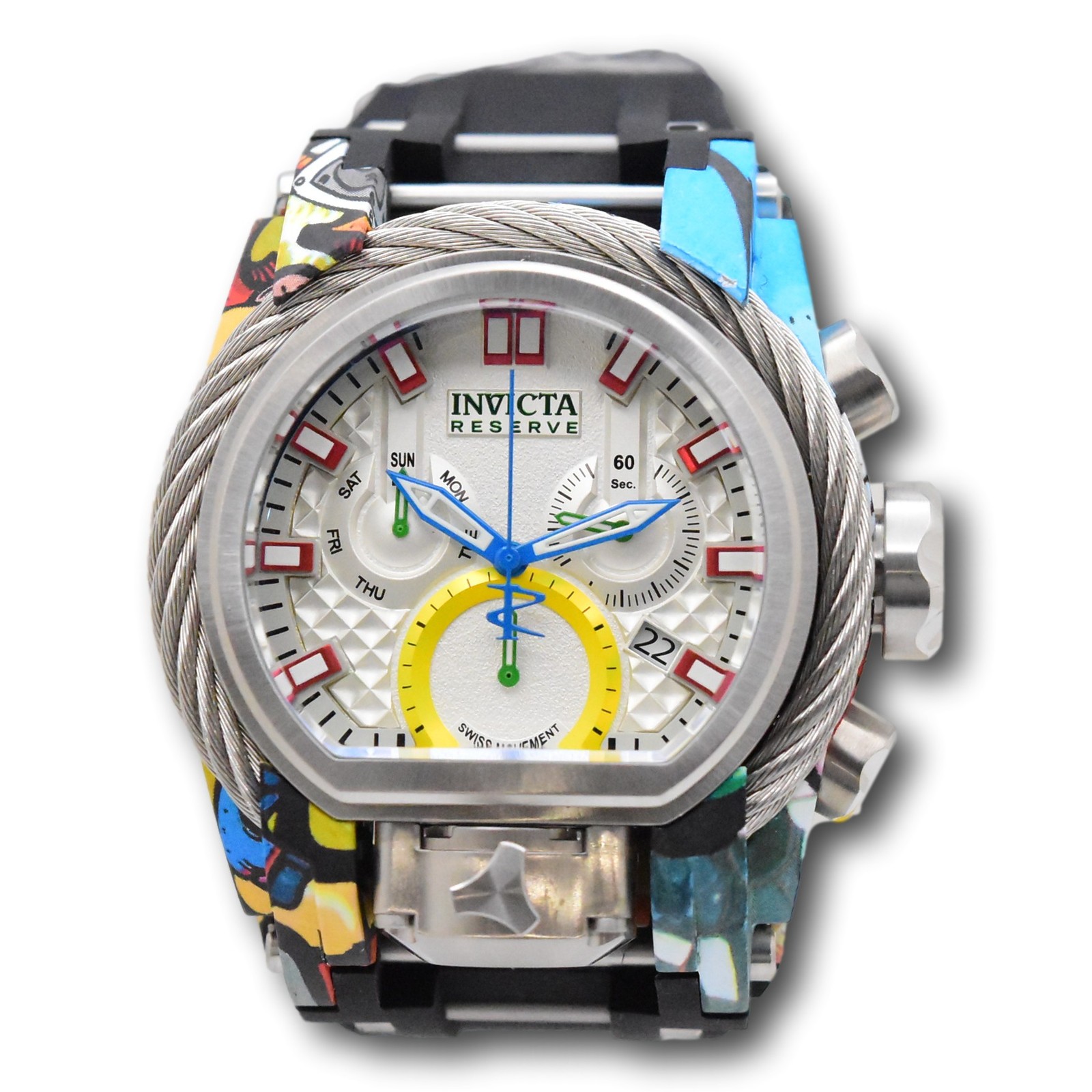 Invicta Reserve Bolt Zeus Magnum 52mm Graffiti Hydroplated Chrono Watch 32803