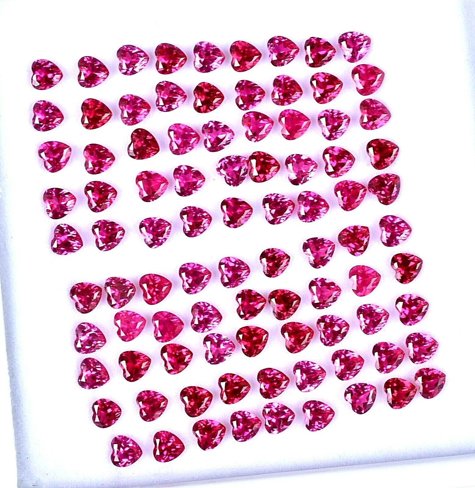 125 Pcs Natural Pink Mogok Ruby 5.00 MM Heart Certified Treated Loose Gemstone