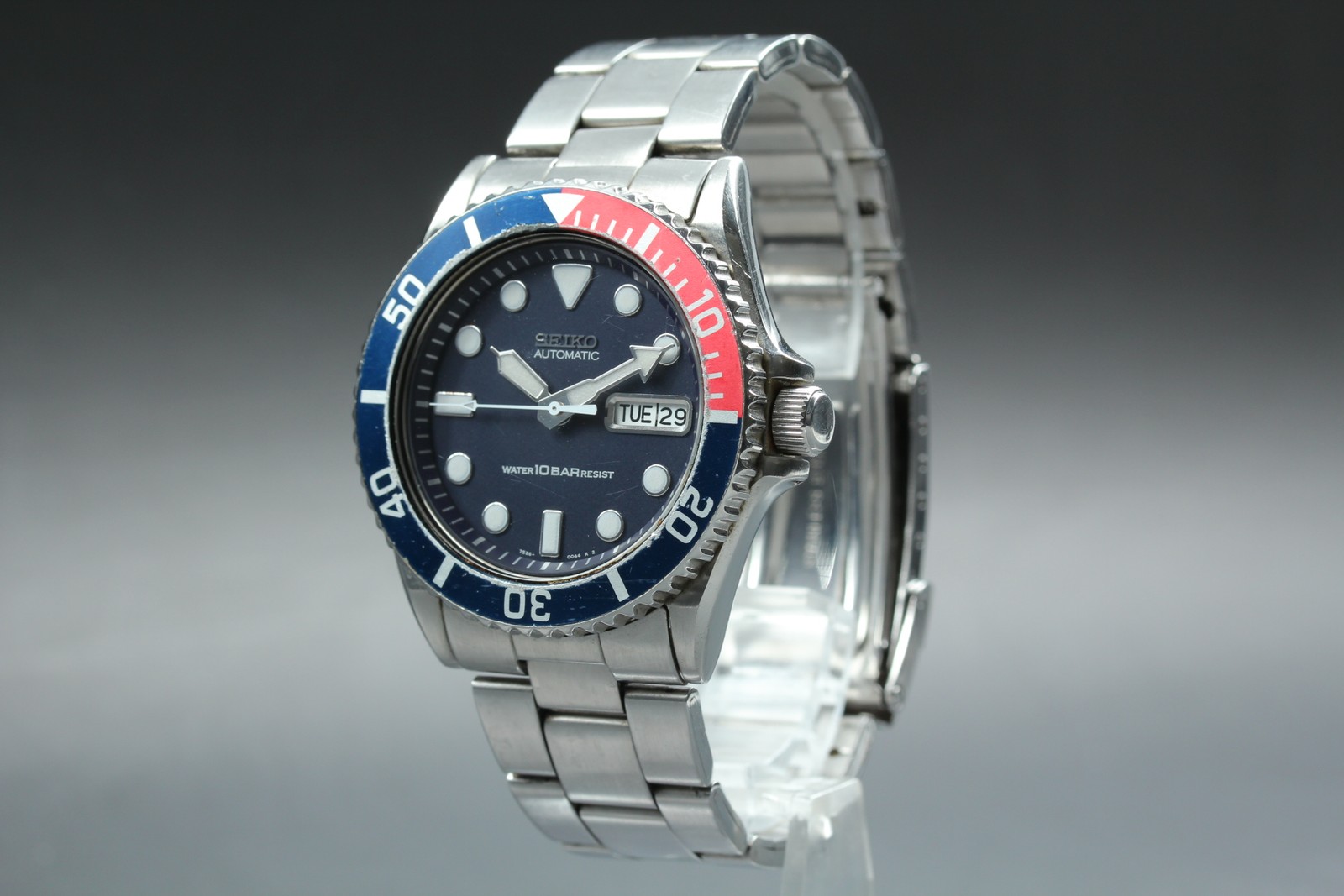 Exc+5 Seiko Diver’s SKX033 7S26-0040 Pepsi Automatic Mens Watch From JAPAN