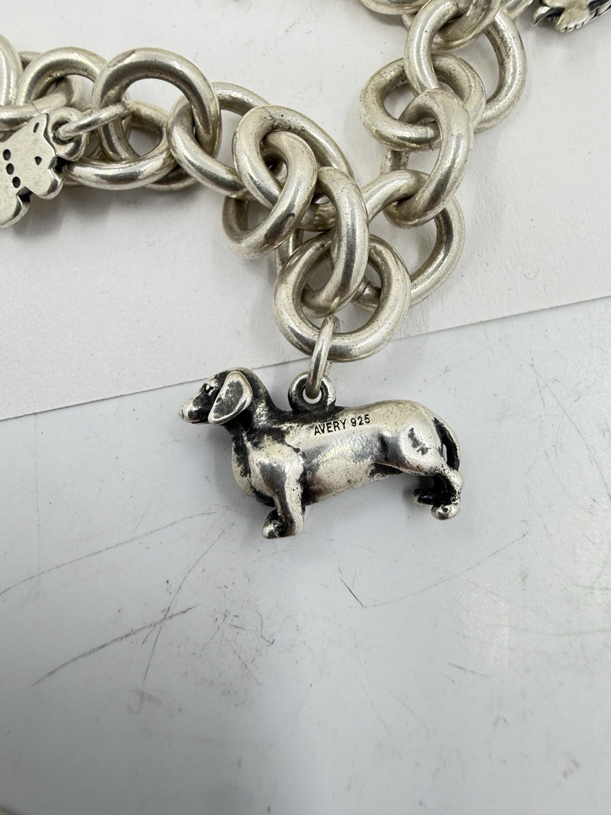 James Avery Sterling Silver Charm Bracelet Texas Turtle Dog 6.5” 36.3g 7”