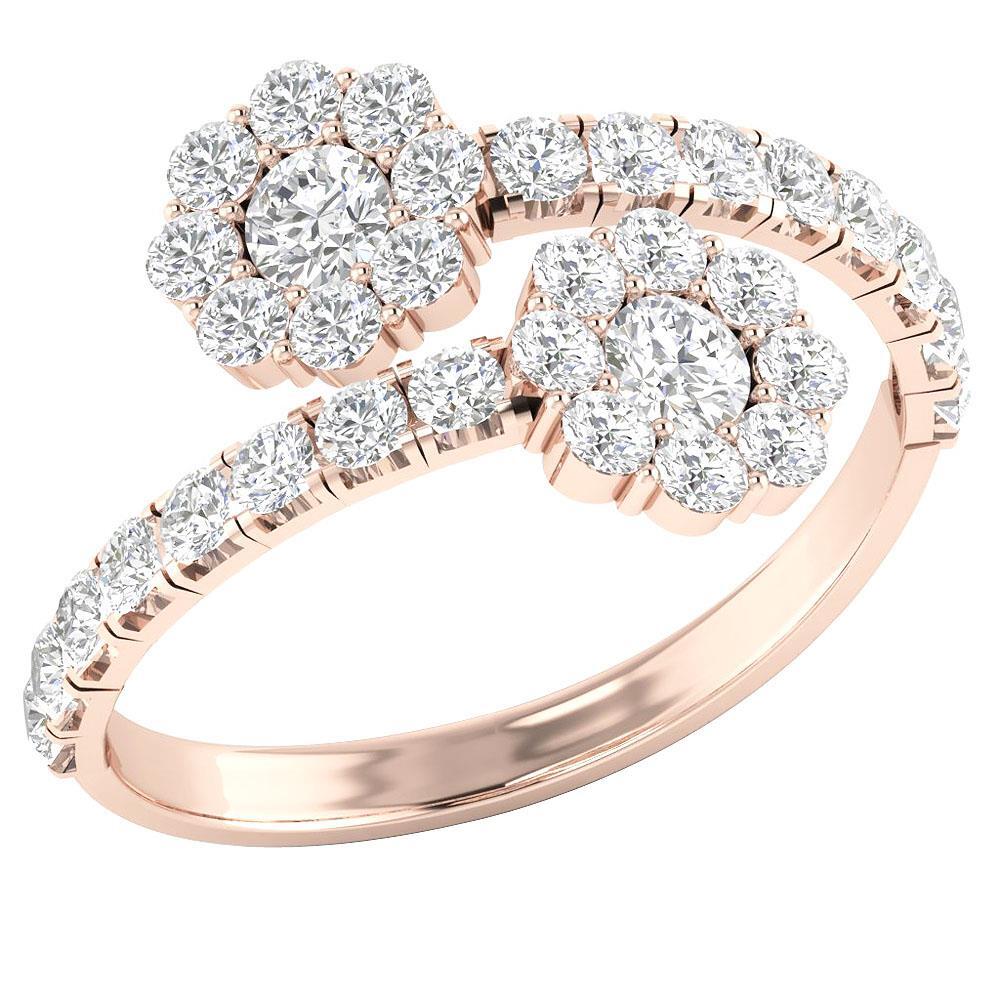Forever Us Two Stone Solitaire Ring I1 G 1.50 Ct Natural Diamond 14K White Gold