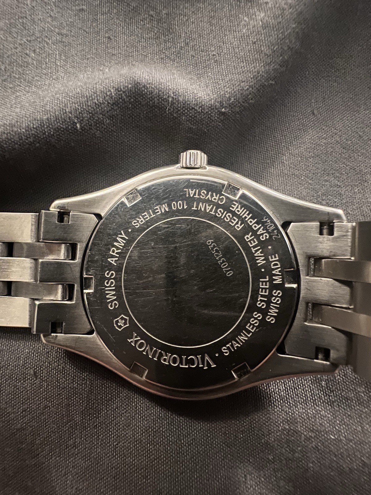 Men’s Victorinox Swiss Army Alliance Swiss Made 100m Black Dial Date 38mm Bezel