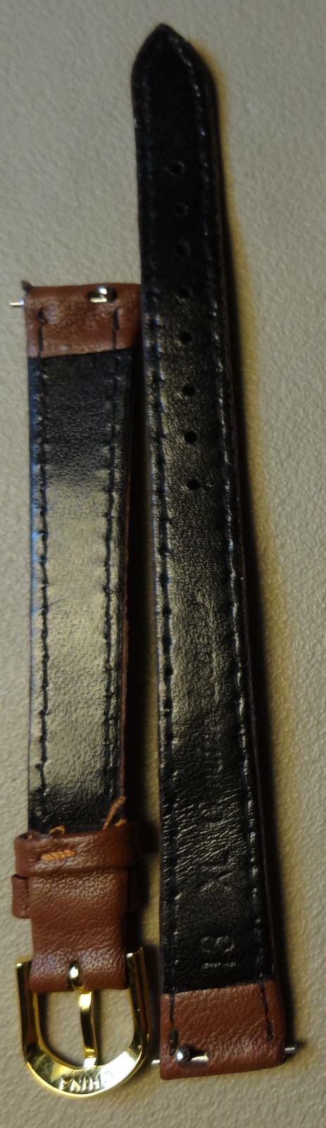 Ladies Womens Timex Brown Genuine Leather Calf 13mm LONG Watch Band Strap EZ Pin