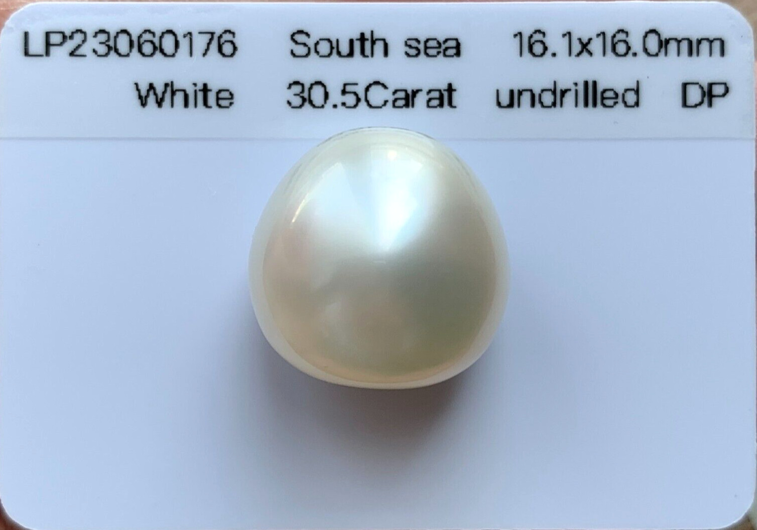 Big 16.1×16.0mm Drop White South Sea Loose Pearl Undrilled,High Luster