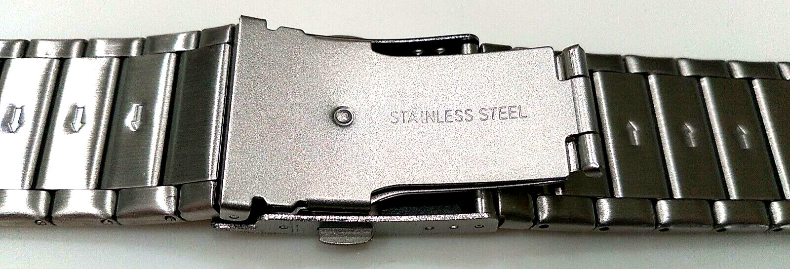 New Mens 23mm Wide Stainless Steel Bracelet Watch Band Push Button Trifold Clasp