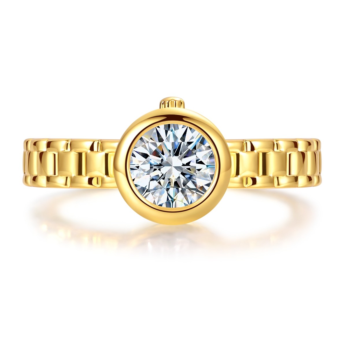 LAZA Original 925 Sterling Silver Ring CZ Round for Women Jewelry