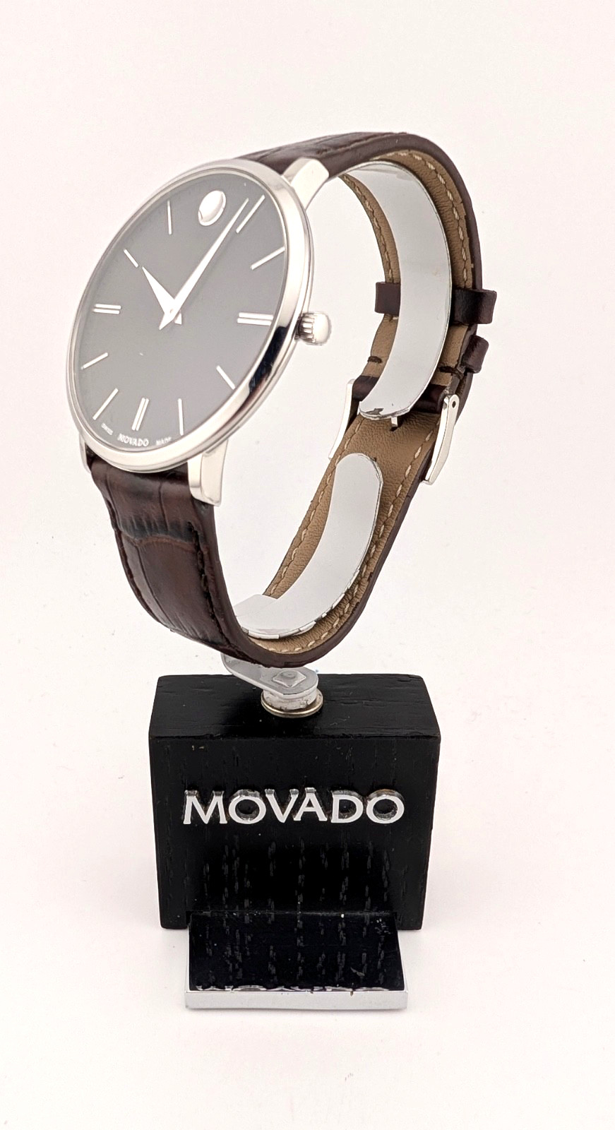 Movado Men’s Ultra-Slim Modern 47 Stainless Steel W/Blk Dial #65.1.14.1395
