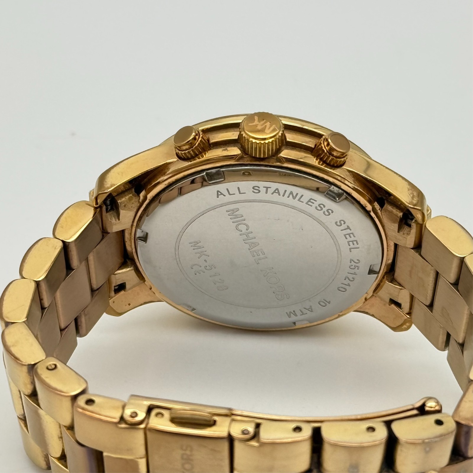 Women’s MICHAEL KORS Runway Watch, Rose Gold Tone Chronograph, Bracelet, MK5128