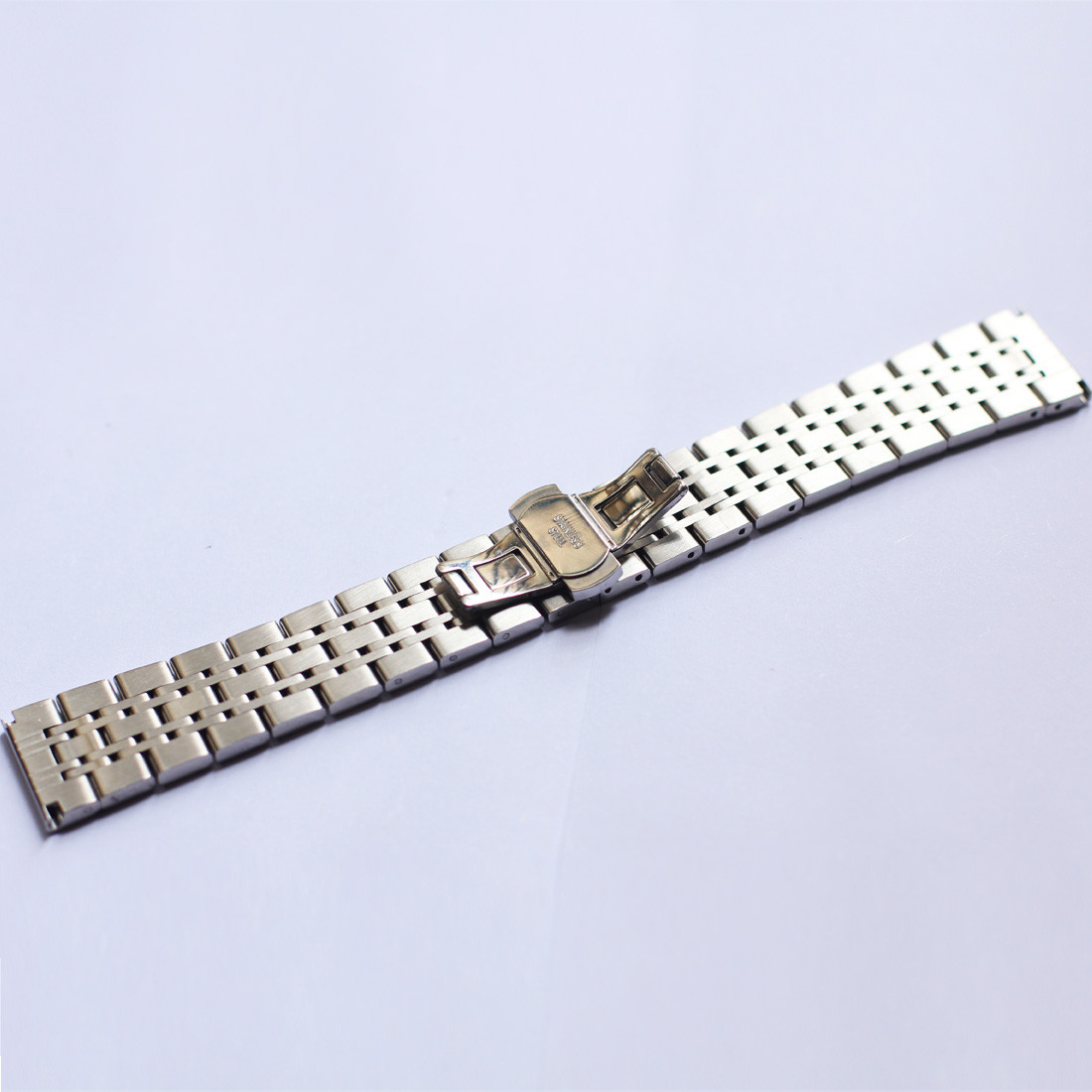Stainless Steel Polished Bracelet Butterfly Clasp Replacement Watch Band Strap