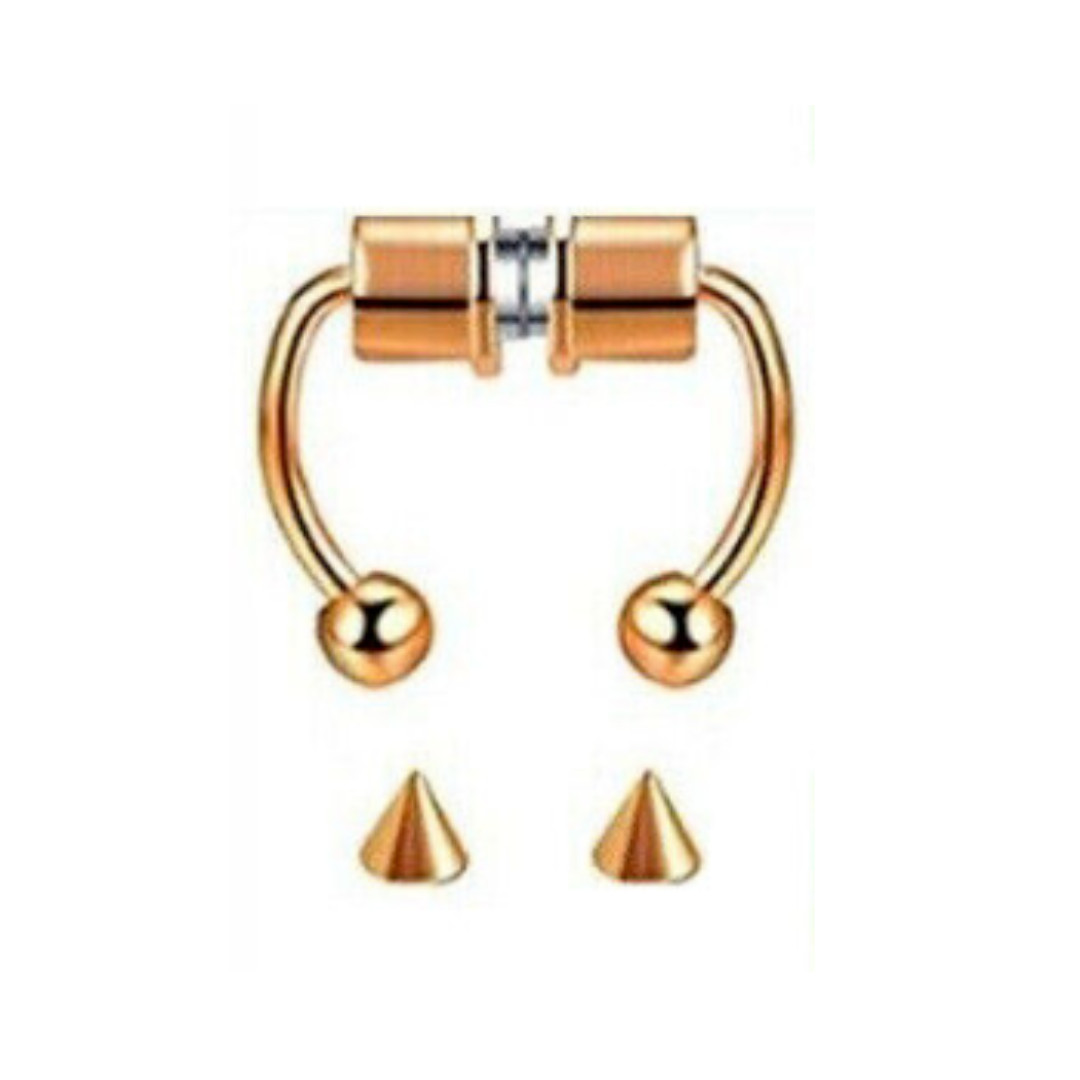 Magnetic Non-Piercing Fake Nose Rings Septum Segment Helix Club Clickers Punk US