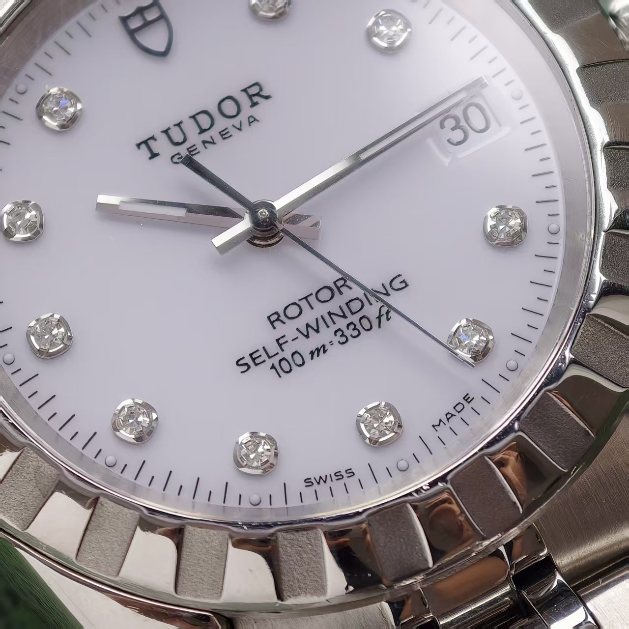 Tudor White 10-Diam Dial Classic M21010-0015 Men’s Watch Automatic 36.6mm Date