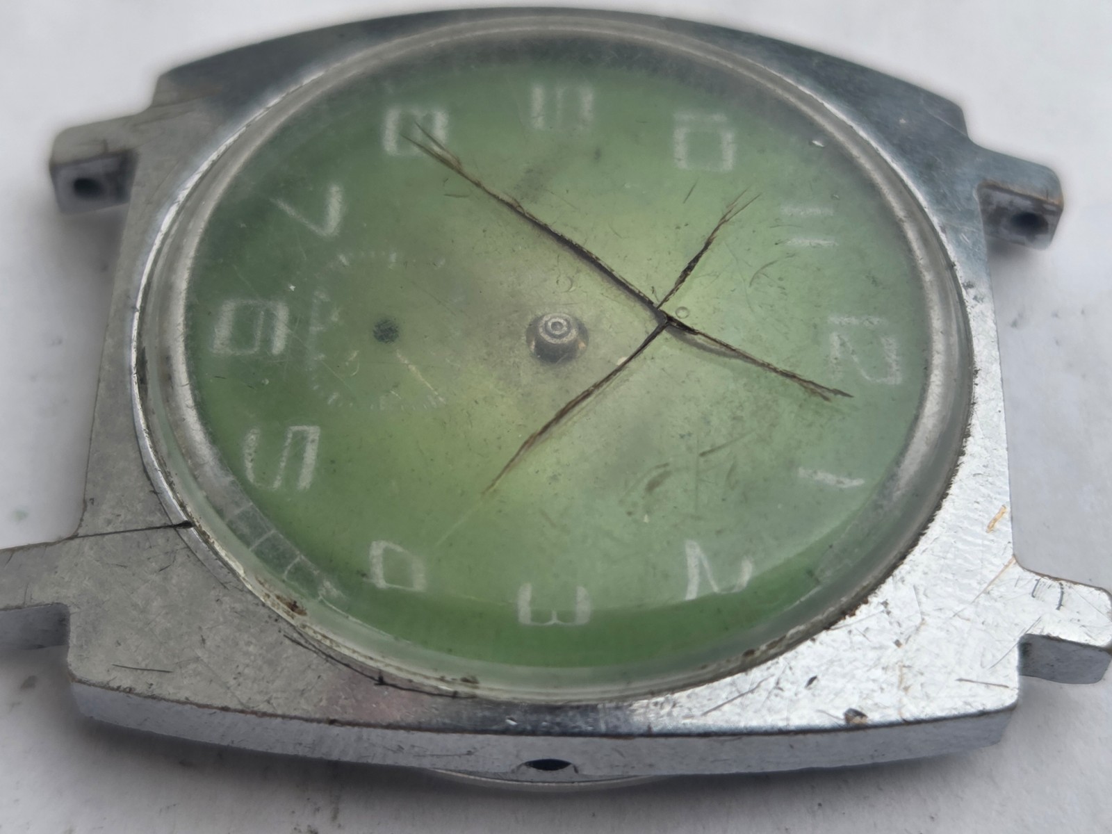 Russian Wristwatch Watch Pobeda , Victory . Not working for parts .