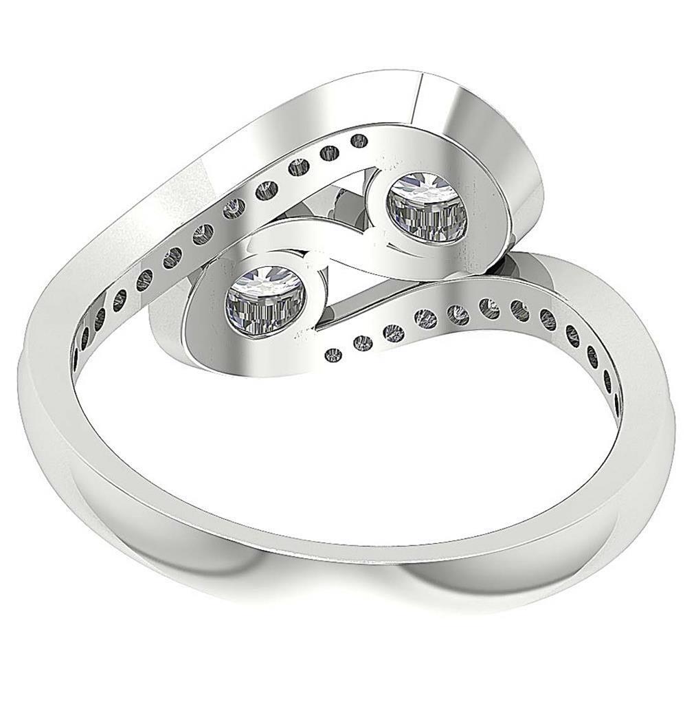 Lab Grown Diamond 14K Gold Forever Us Two Stone Ring VS F 1.00 Ct Prong Setting