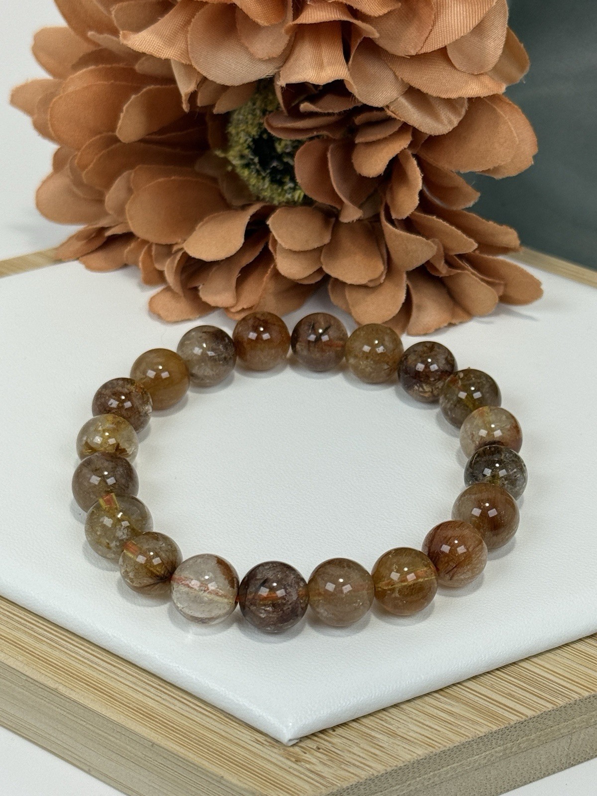 Mixed Rutilated Bead Bracelet 10.2MM