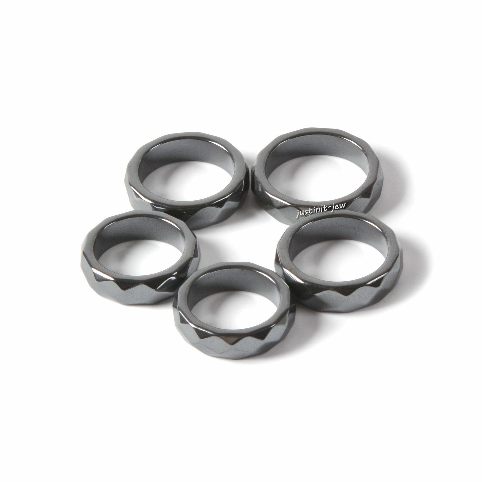 Hematite titanium ring Healing jewelry 6 to 10