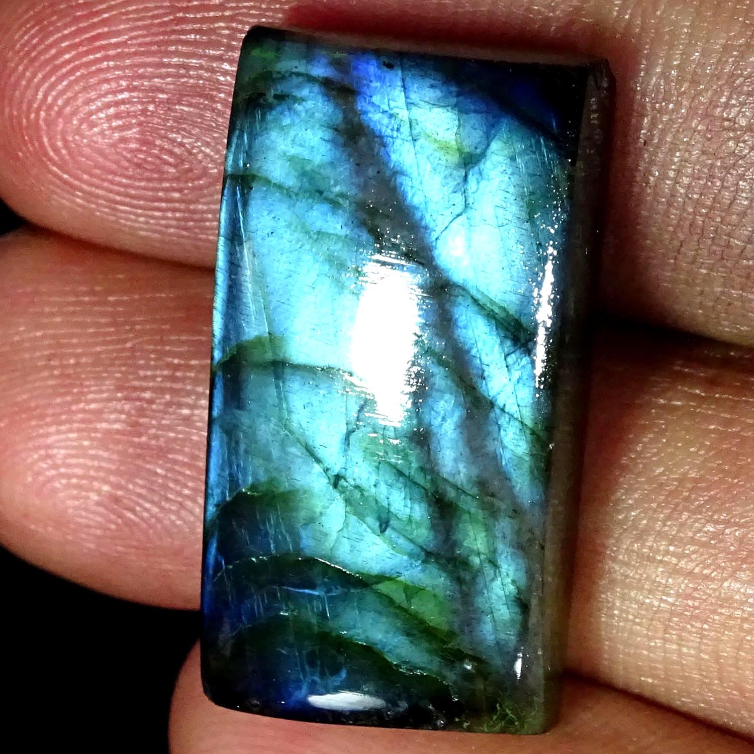 30.80Cts Natural Blue Labradorite Octagon Cabochon Gemstone 14X26X7MM