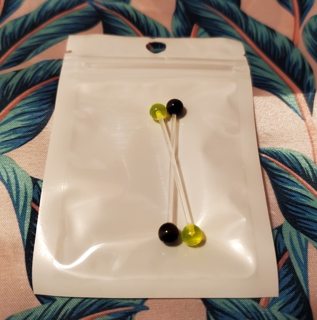 Industrial Piercing Barbell Rings Set Bioflex Bioplast Body Jewelry 14g