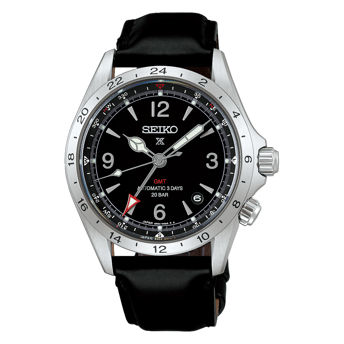 New Seiko Prospex Alpinist GMT Black Dial Automatic Watch SPB379