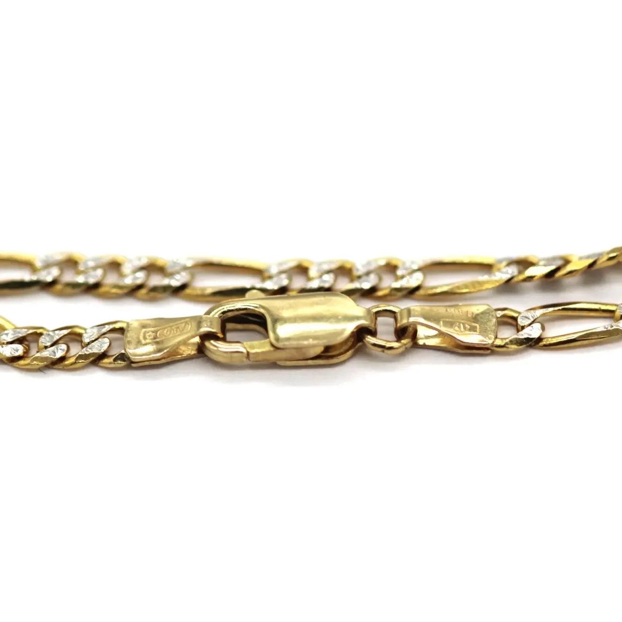 10k Yellow Gold Diamond Cut Fiagro Bracelet 7 inches