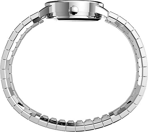 Timex Women’s Easy Reader 25mm Perfect Fit Watch – Silver-Tone Case Black Dial