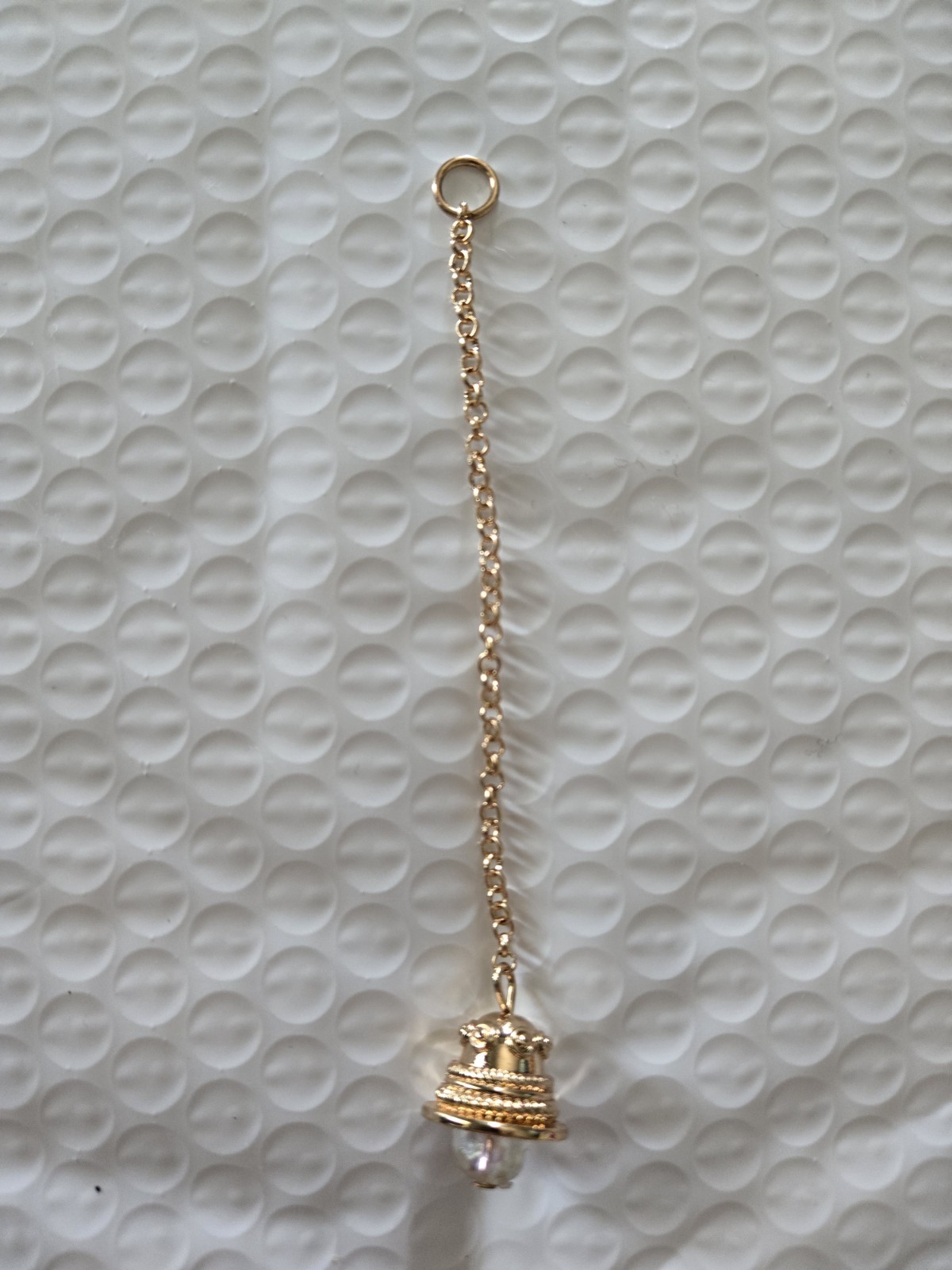 EFFY White Bell Charm Gold-Tone Bag Keychain Dangle charm Royal Caribbean 2026