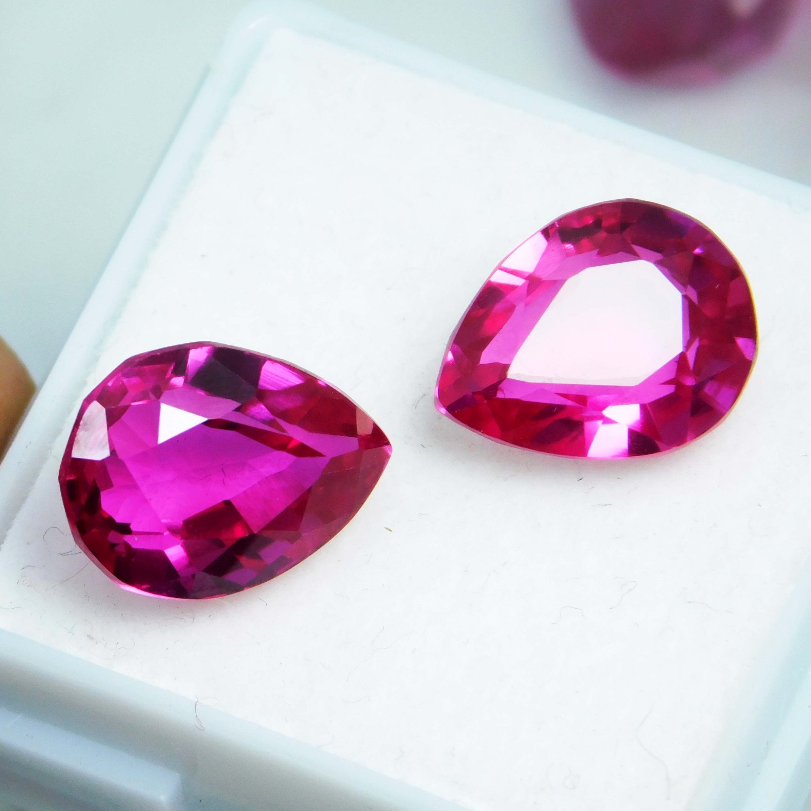 Certified 10.00 Ct Natural Mogok Pink Tourmaline Pear Cut Loose Gemstone Pair