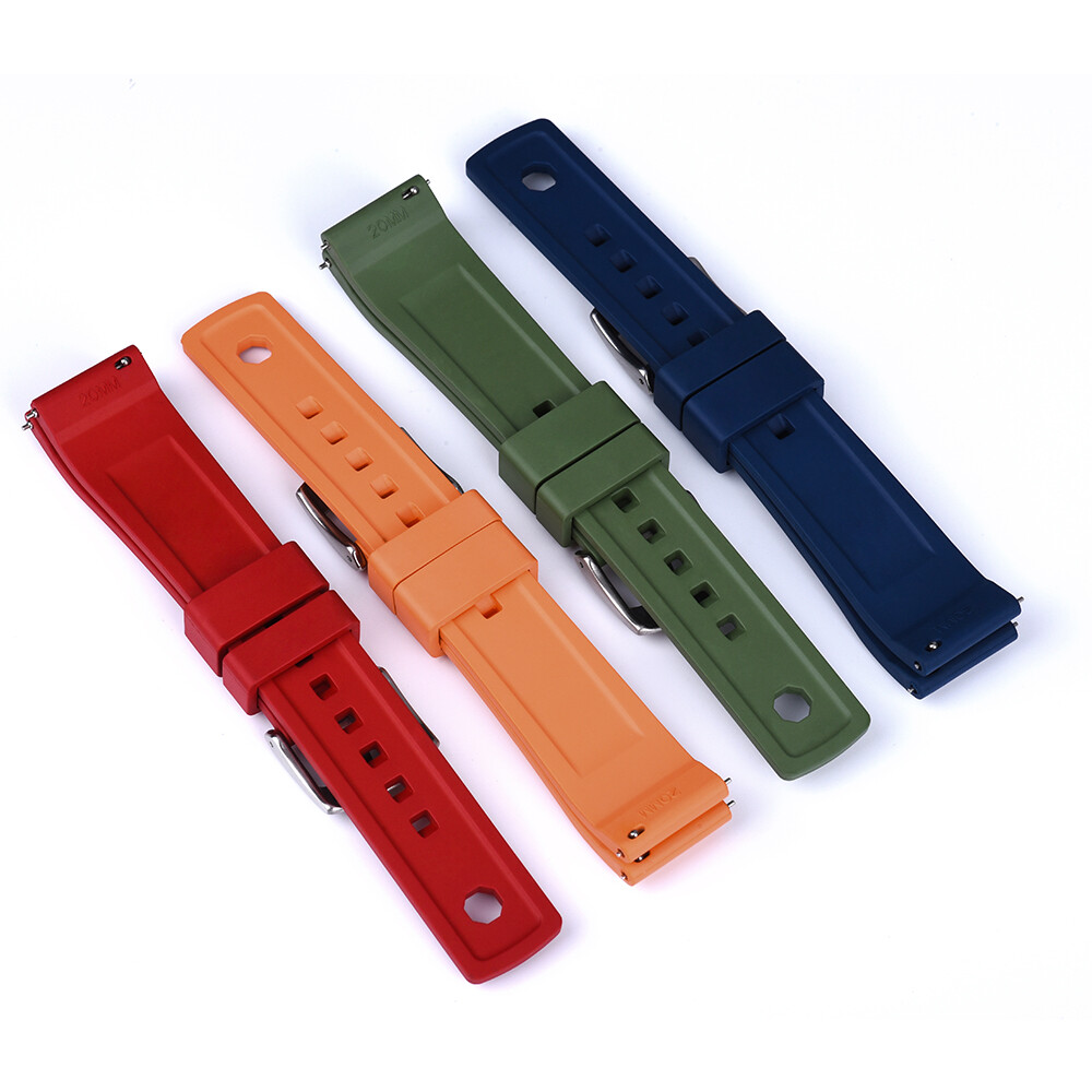 FKM Rubber Summit Style Strap – Quick Release Spring Bars & Locking Keeper