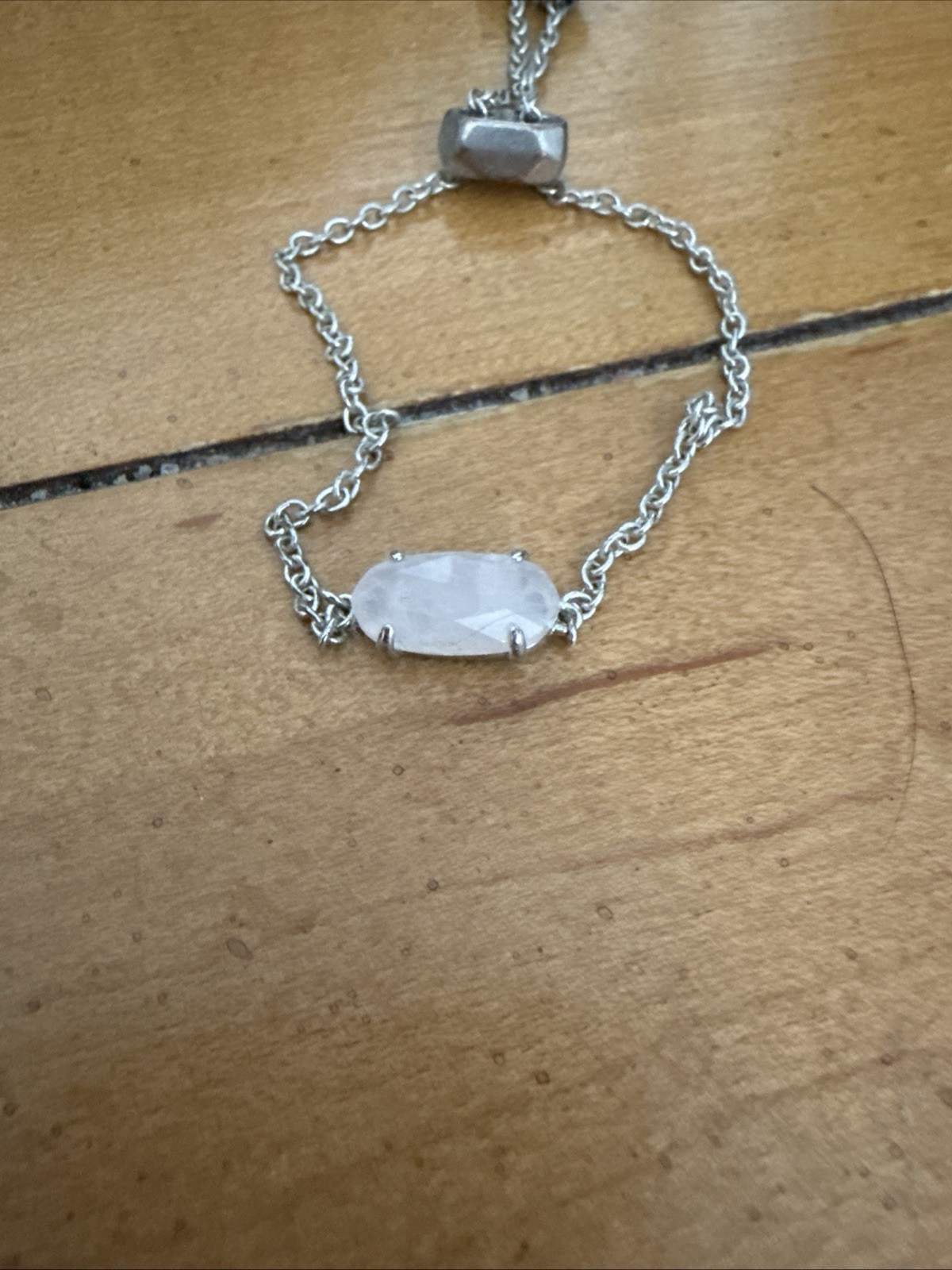 Kendra Scott’s Elaina Adjustable Chain Bracelet, Rose Quartz Silver Tone
