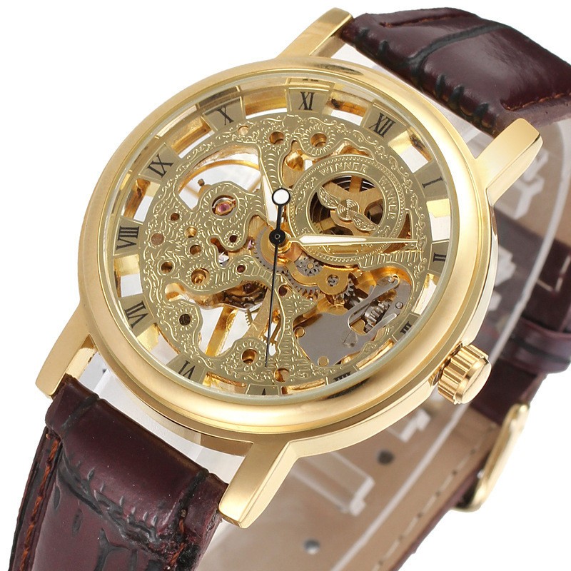 Alabaster Style Mechanical Watch for Men Vintage Classic Hand-Wound Design