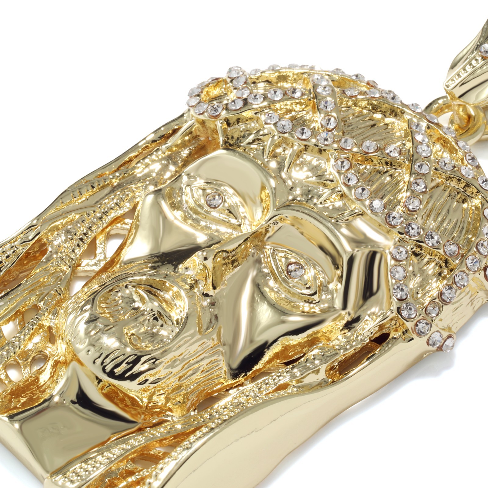 14K Rope Chain 10mm 20″ & 24″In | Large Crowned Jesus Piece Gold Plated Hip Hop