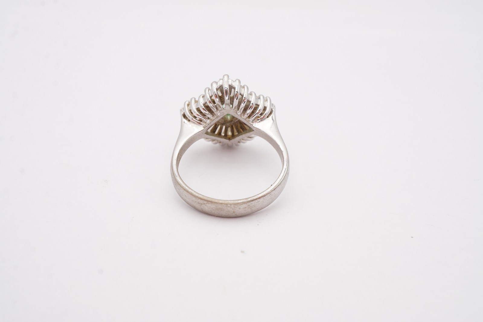 Sterling Silver 925 Lab-Created Green Spinel CZ Ring Size 10