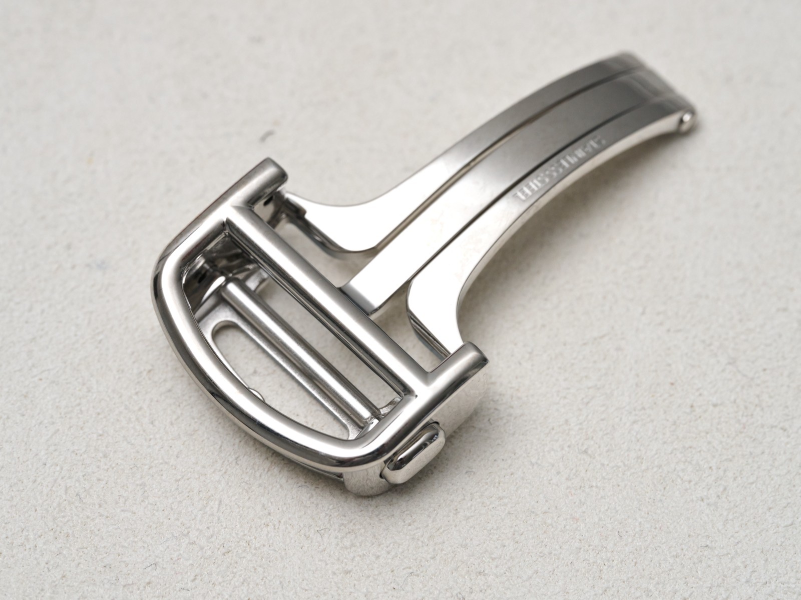 Cartier Deployment Buckle Clasp 18mm Fold Over Button Stainless Steel Genuine