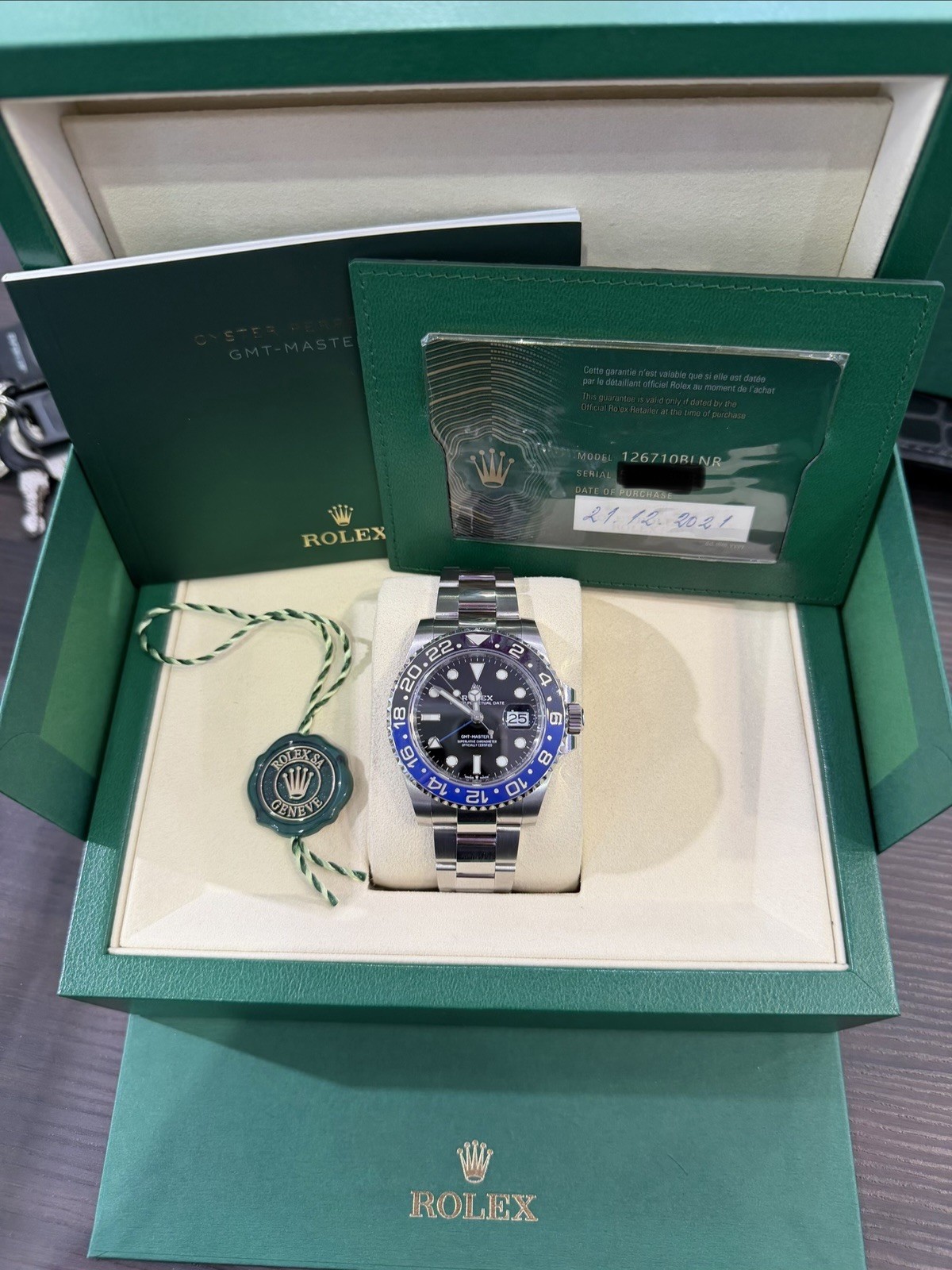 2021 Rolex GMT-Master II 126710BLNR Batman Silver Oyster Bracelet – Full Set