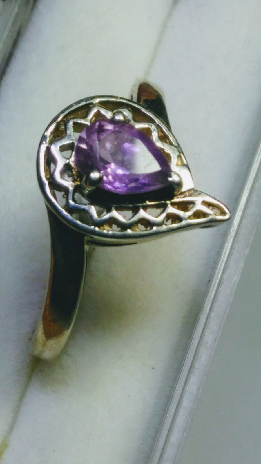 LOVELY NATURAL AMETHYST IN.925 STERLING SILVER DESIGNER RING IN SIZE 9.0-9.25!