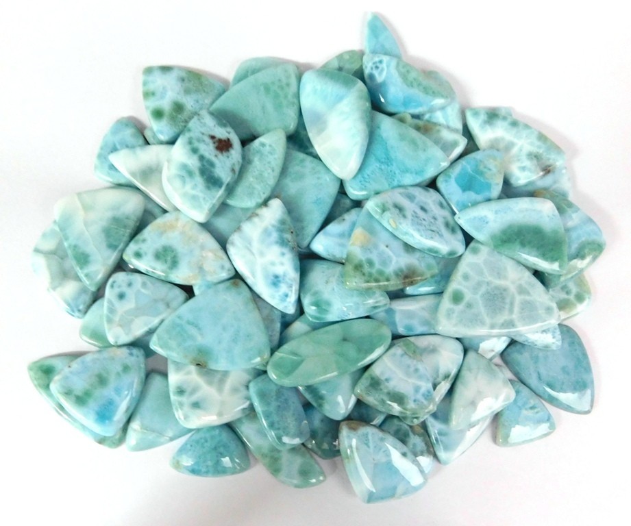 Natural Larimar cabochon Loose gemstones Jewelry Making Wholesale Lot 71257