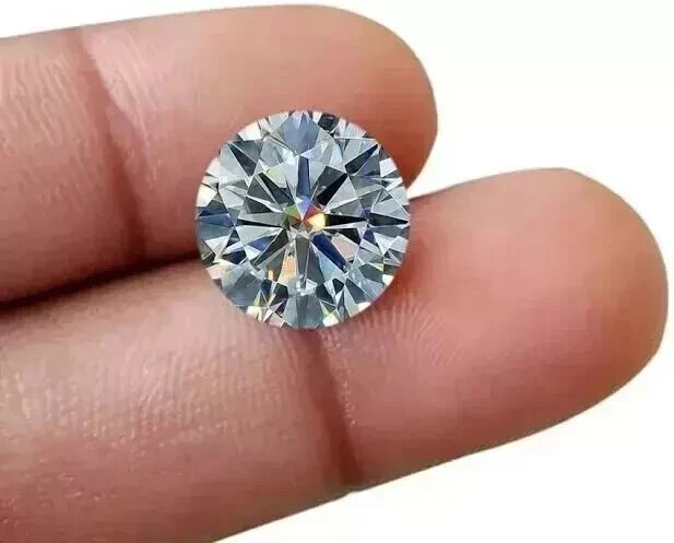 Loose 10.3 Carat Lab Grown Diamond Round Cut D Color Flawless CVD Certified 6YGK